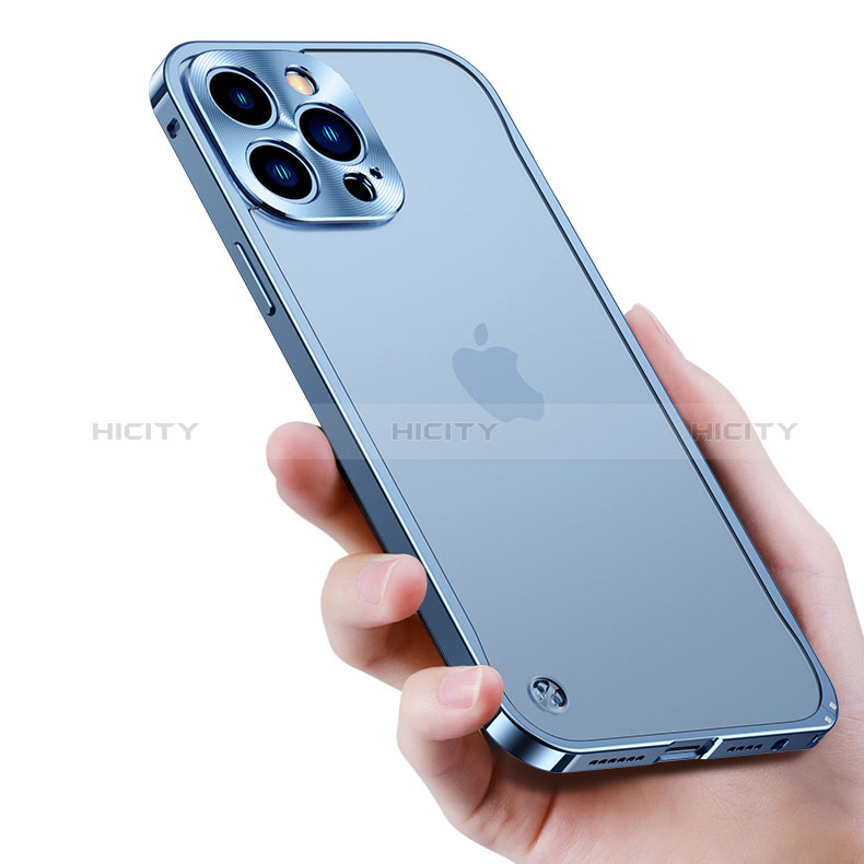 Schutzhülle Luxus Metall Rahmen und Kunststoff Schutzhülle Tasche QC1 für Apple iPhone 14 Pro groß