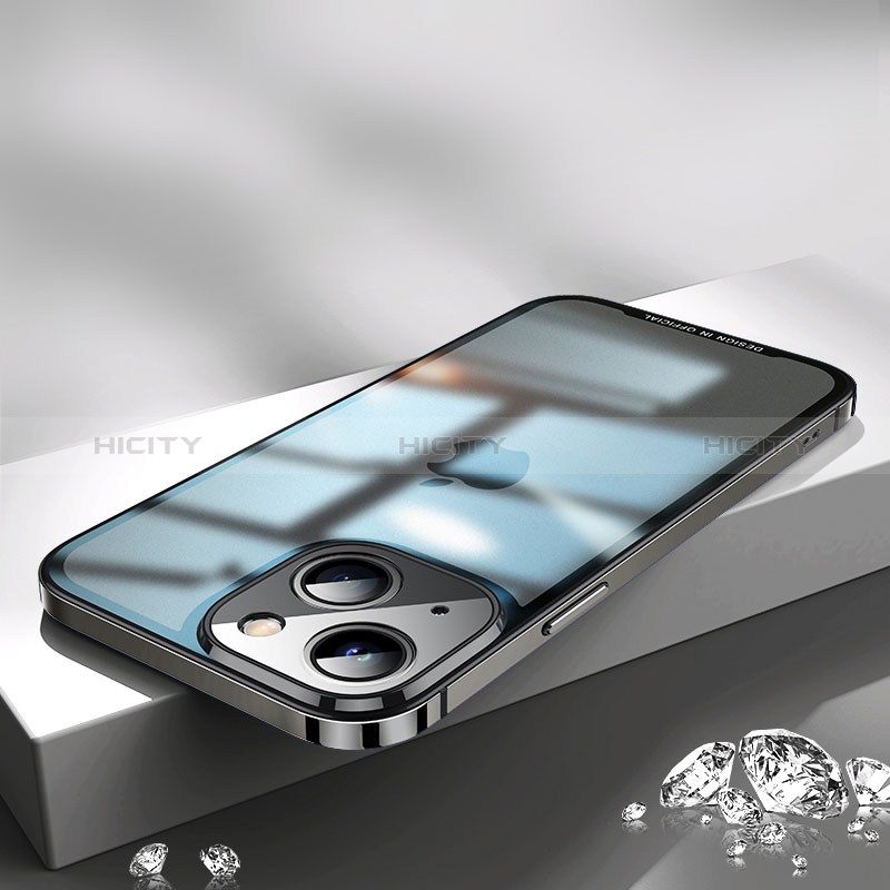 Schutzhülle Luxus Metall Rahmen und Kunststoff Schutzhülle Tasche QC2 für Apple iPhone 14 Plus groß