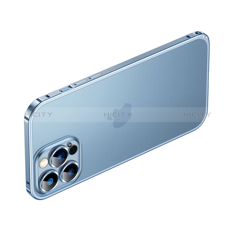 Schutzhülle Luxus Metall Rahmen und Kunststoff Schutzhülle Tasche QC3 für Apple iPhone 14 Plus groß