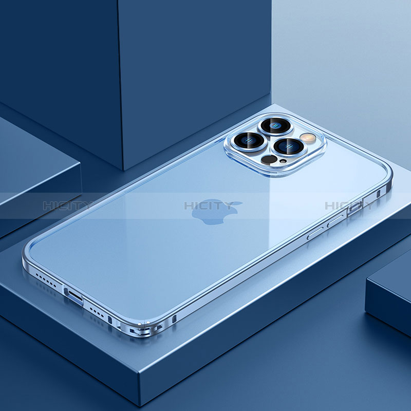 Schutzhülle Luxus Metall Rahmen und Kunststoff Schutzhülle Tasche QC4 für Apple iPhone 13 Pro Max