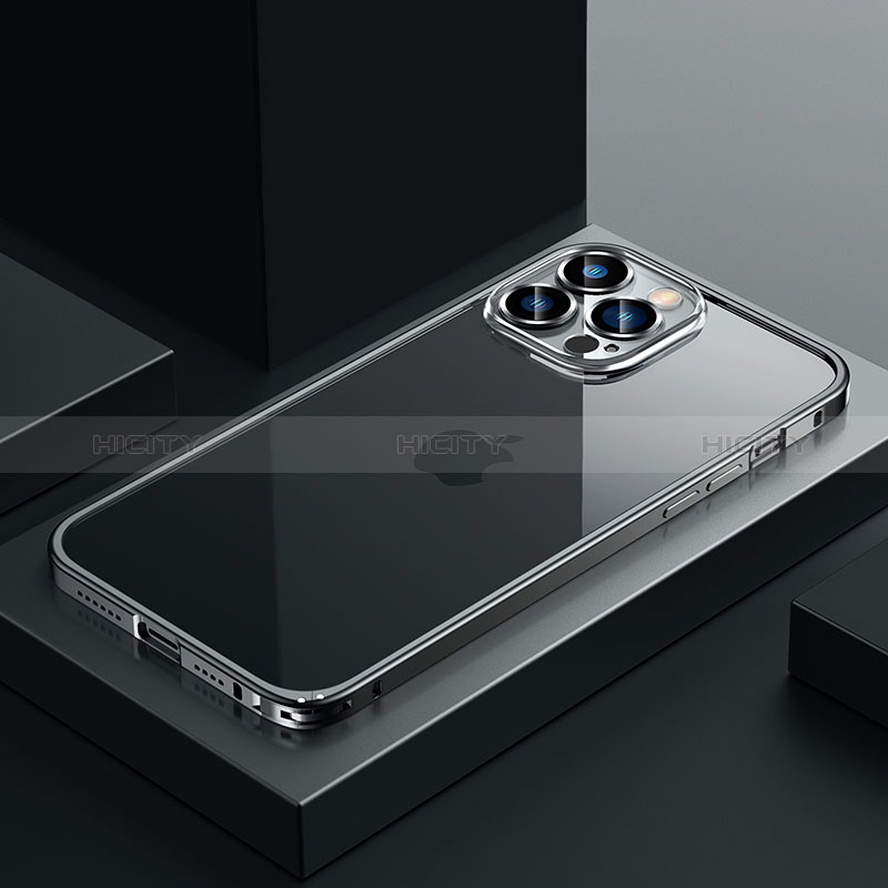 Schutzhülle Luxus Metall Rahmen und Kunststoff Schutzhülle Tasche QC4 für Apple iPhone 14 Pro