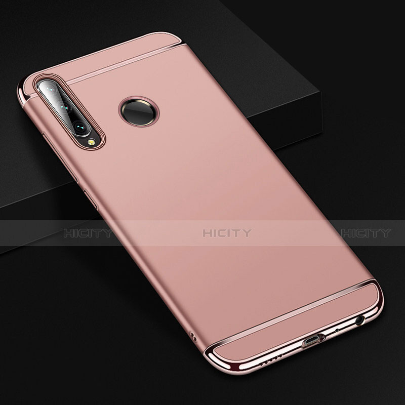 Schutzhülle Luxus Metall Rahmen und Kunststoff Schutzhülle Tasche T01 für Huawei Honor 20 Lite Rosegold