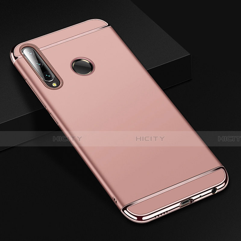 Schutzhülle Luxus Metall Rahmen und Kunststoff Schutzhülle Tasche T01 für Huawei Honor 20E Rosegold