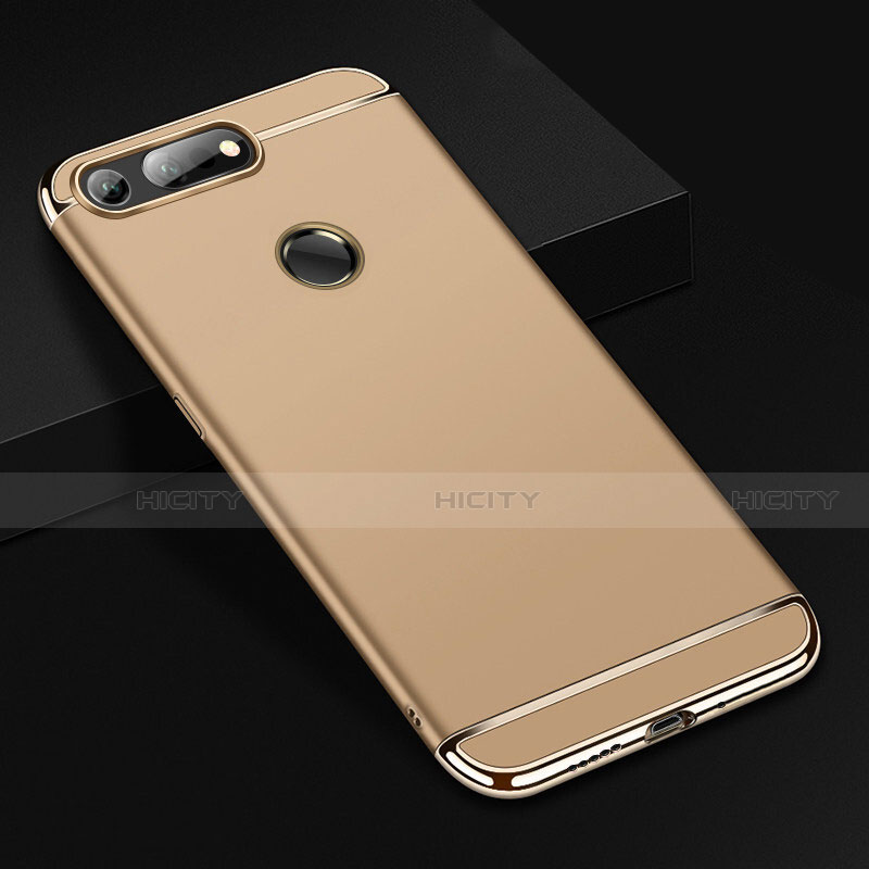 Schutzhülle Luxus Metall Rahmen und Kunststoff Schutzhülle Tasche T01 für Huawei Honor V20 Gold Plus