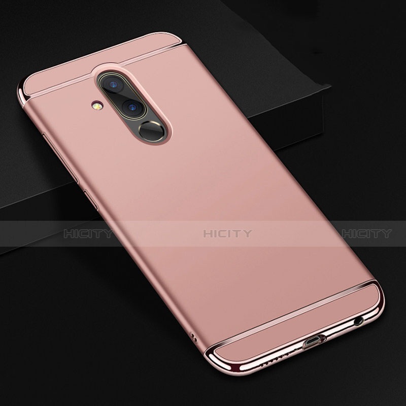 Schutzhülle Luxus Metall Rahmen und Kunststoff Schutzhülle Tasche T01 für Huawei Mate 20 Lite Rosegold