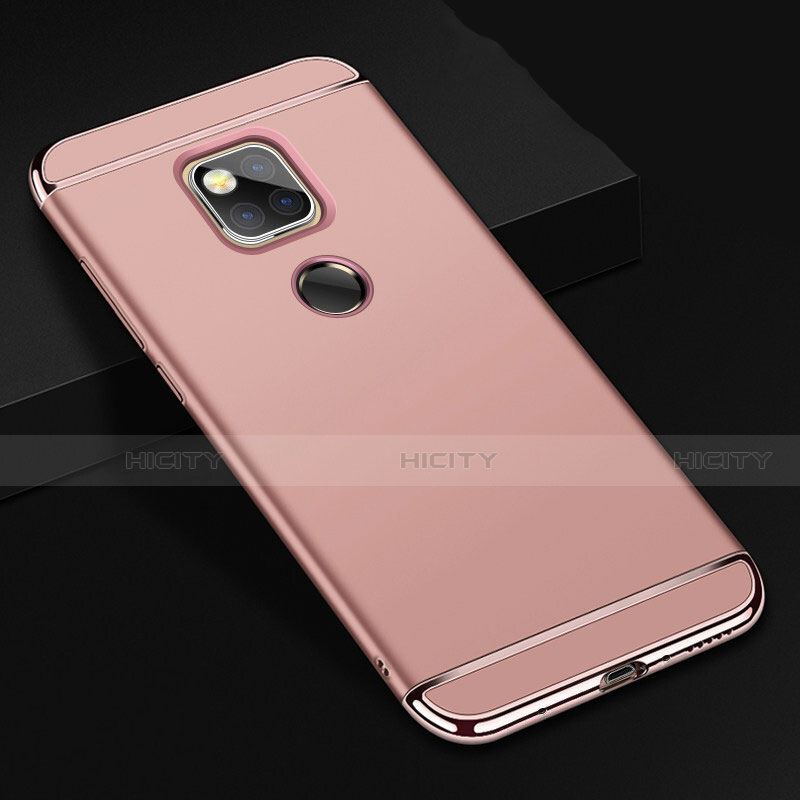 Schutzhülle Luxus Metall Rahmen und Kunststoff Schutzhülle Tasche T01 für Huawei Mate 20 X 5G Rosegold