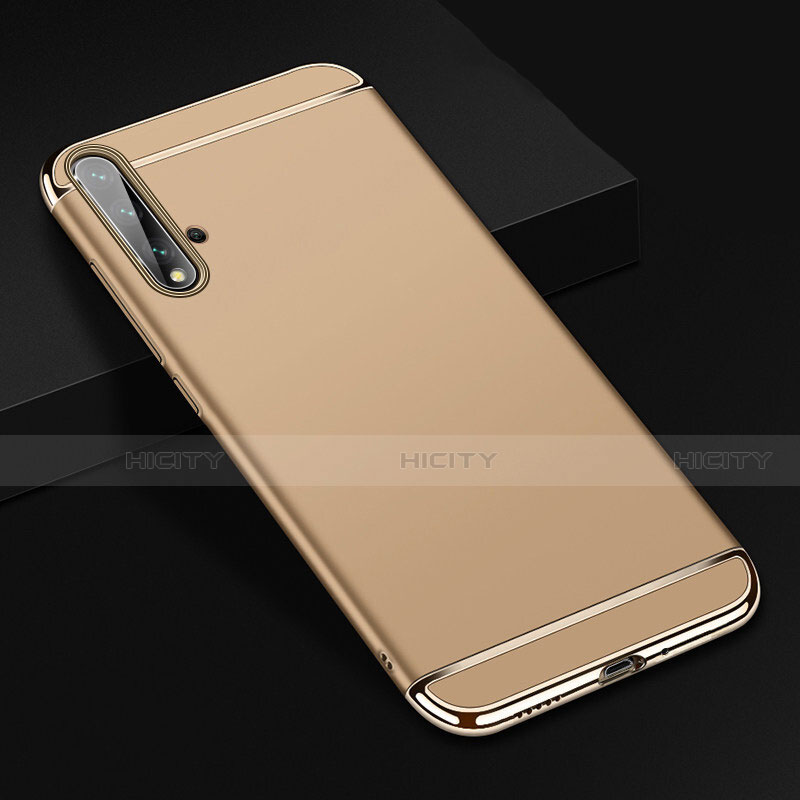 Schutzhülle Luxus Metall Rahmen und Kunststoff Schutzhülle Tasche T01 für Huawei Nova 5 Gold Plus