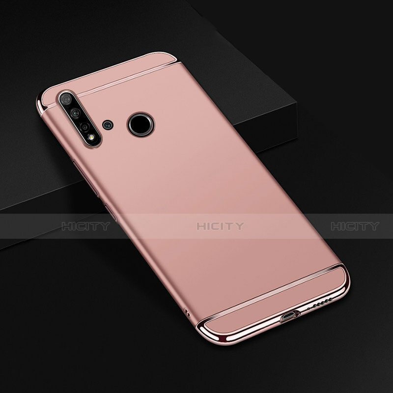 Schutzhülle Luxus Metall Rahmen und Kunststoff Schutzhülle Tasche T01 für Huawei Nova 5i Rosegold Plus