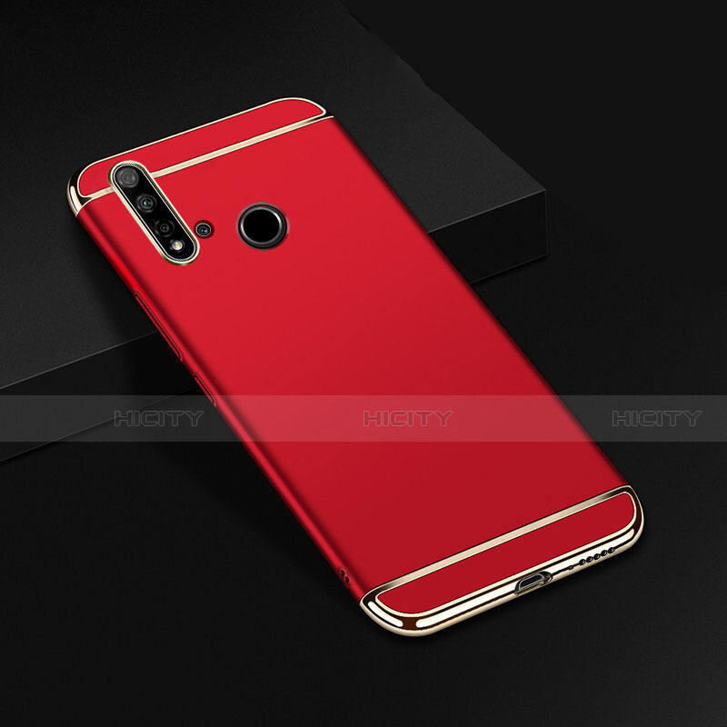 Schutzhülle Luxus Metall Rahmen und Kunststoff Schutzhülle Tasche T01 für Huawei Nova 5i Rot Plus