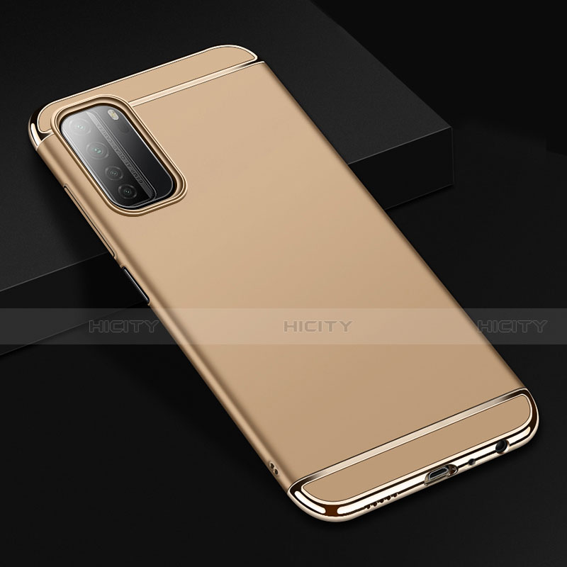 Schutzhülle Luxus Metall Rahmen und Kunststoff Schutzhülle Tasche T02 für Huawei P40 Lite 5G Gold Plus