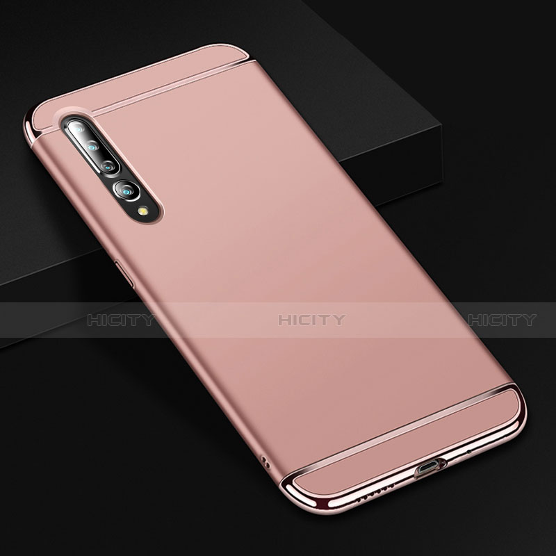 Schutzhülle Luxus Metall Rahmen und Kunststoff Schutzhülle Tasche T02 für Xiaomi Mi 10 Pro Rosegold Plus