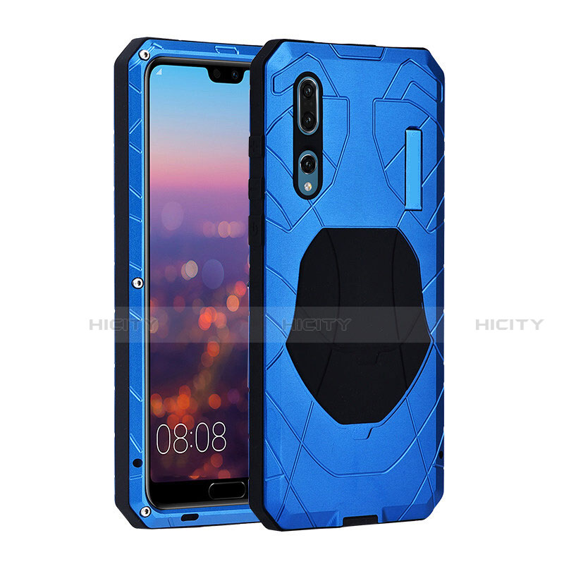 Schutzhülle Luxus Metall Rahmen und Silikon Schutzhülle Tasche K01 für Huawei P20 Pro groß