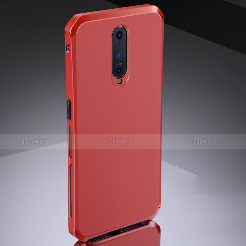 Schutzhülle Luxus Metall Rahmen und Silikon Schutzhülle Tasche M02 für Oppo RX17 Pro Rot