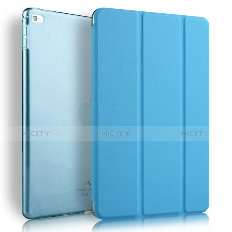 Schutzhülle Stand Tasche Leder für Apple iPad Air 2 Hellblau