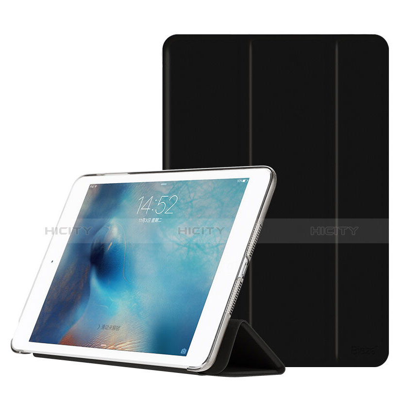 Schutzhülle Stand Tasche Leder für Apple iPad Mini 3 Schwarz groß