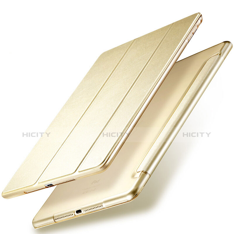 Schutzhülle Stand Tasche Leder für Apple New iPad 9.7 (2017) Gold