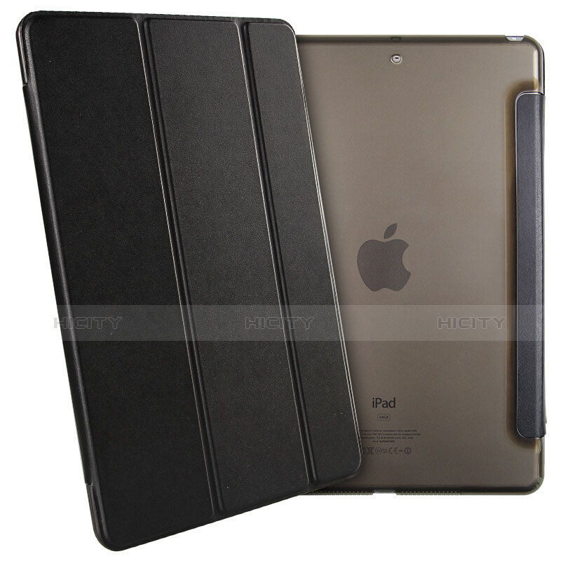 Schutzhülle Stand Tasche Leder für Apple New iPad 9.7 (2017) Schwarz