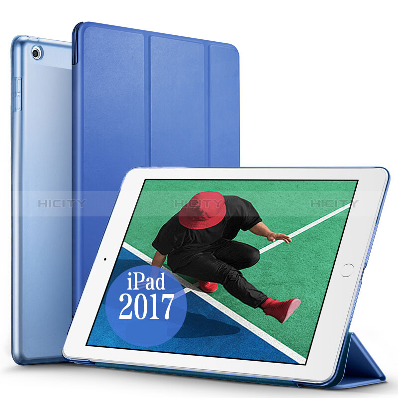 Schutzhülle Stand Tasche Leder für Apple New iPad 9.7 (2018) Blau