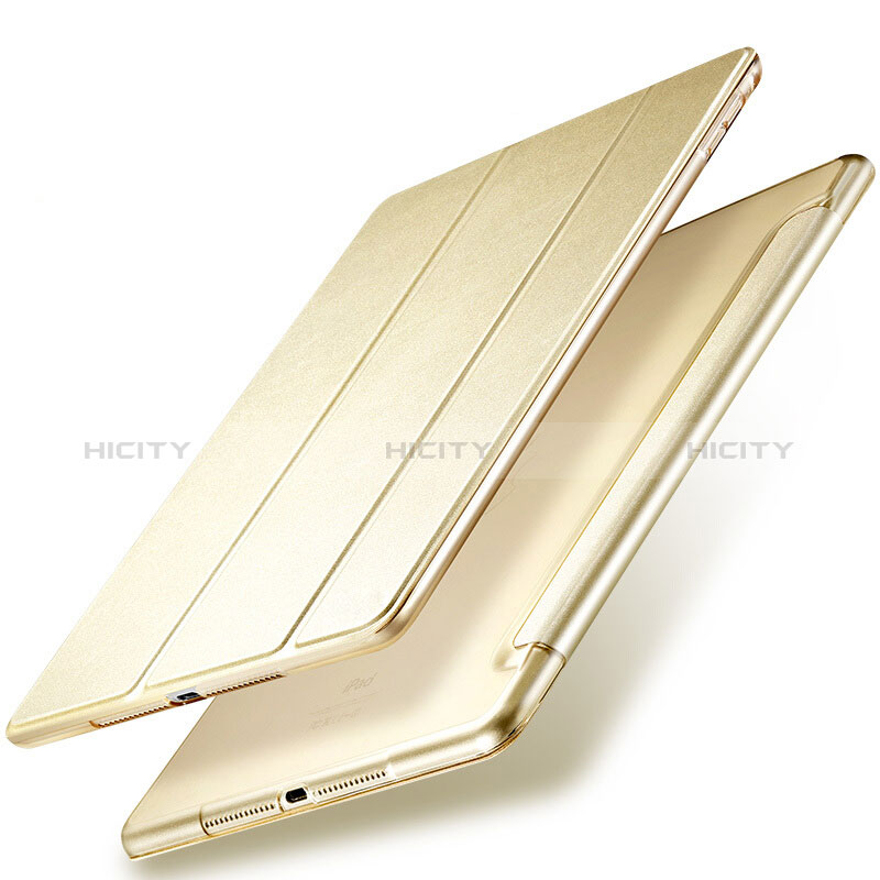 Schutzhülle Stand Tasche Leder für Apple New iPad 9.7 (2018) Gold