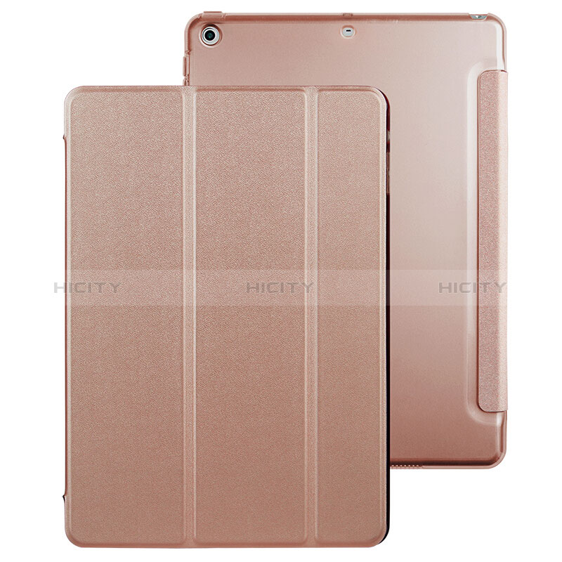 Schutzhülle Stand Tasche Leder für Apple New iPad 9.7 (2018) Rosegold