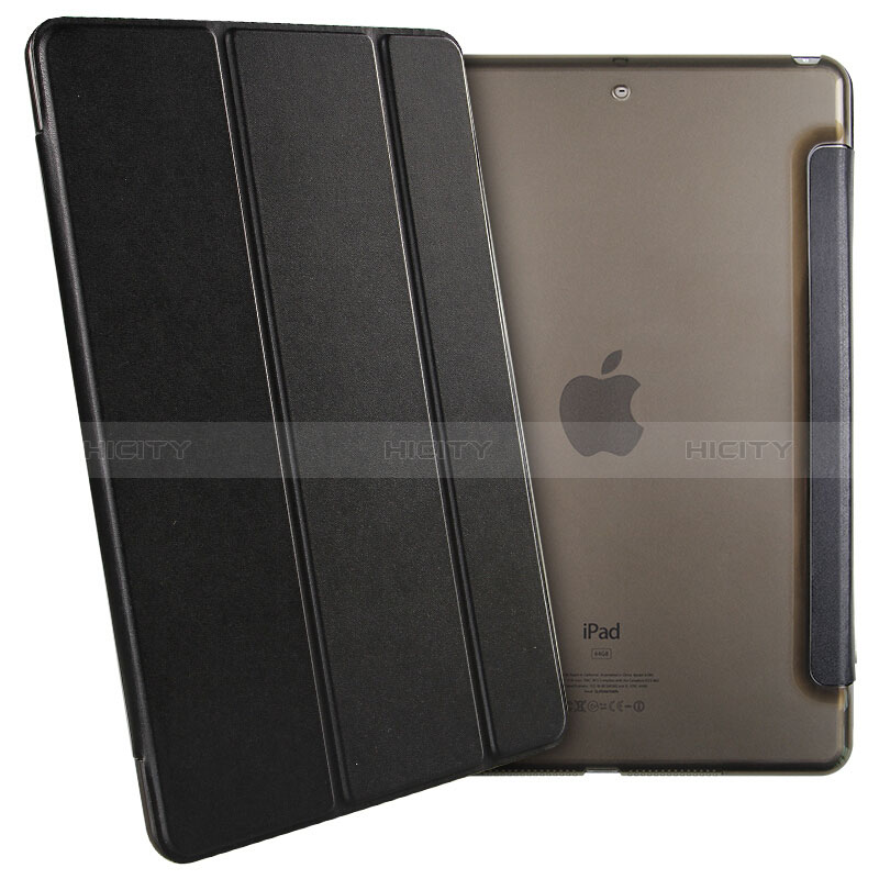 Schutzhülle Stand Tasche Leder für Apple New iPad 9.7 (2018) Schwarz