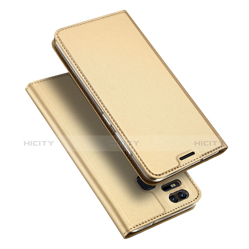 Schutzhülle Stand Tasche Leder für Asus Zenfone 3 Zoom Gold