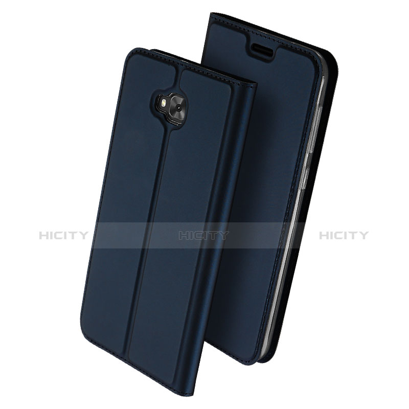 Schutzhülle Stand Tasche Leder für Asus Zenfone 4 Selfie ZD553KL Blau