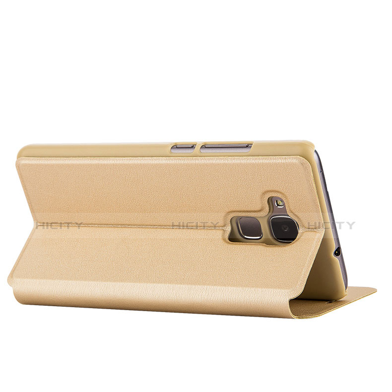 Schutzhülle Stand Tasche Leder für Huawei GR5 Mini Gold