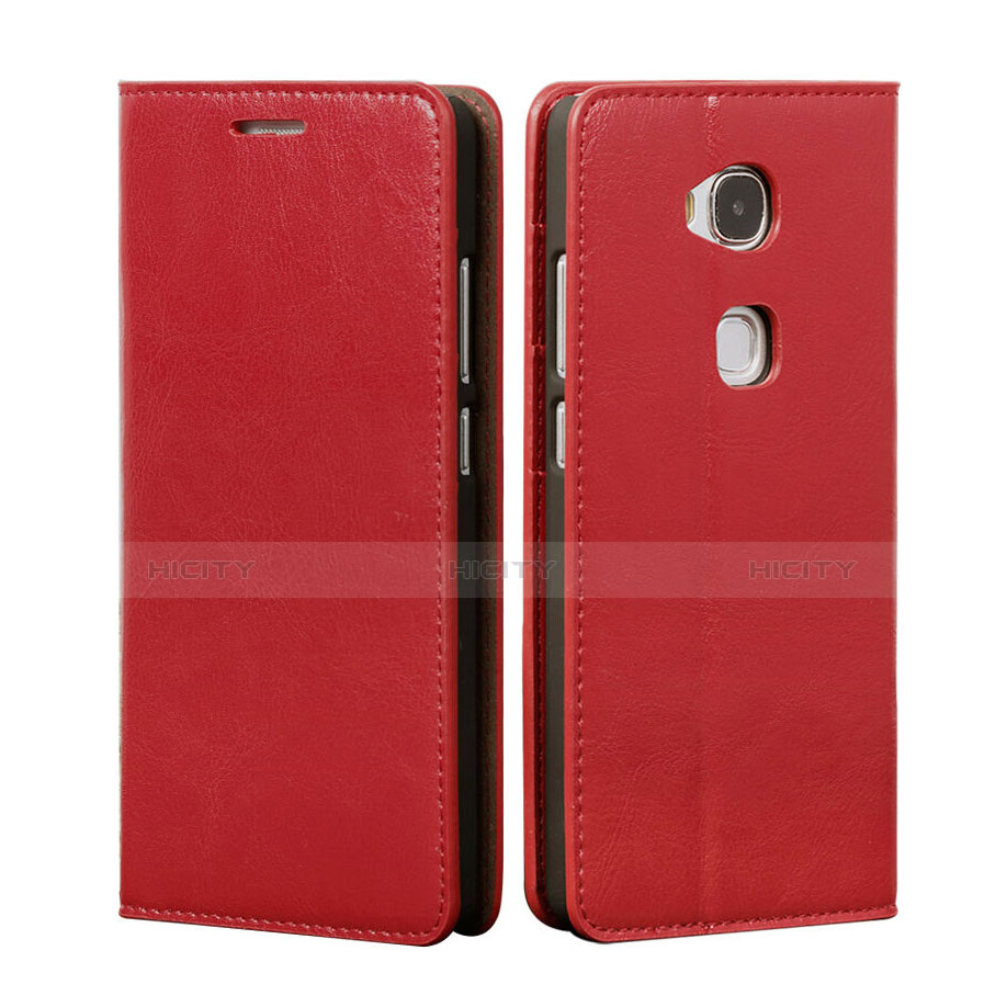 Schutzhülle Stand Tasche Leder für Huawei GR5 Rot