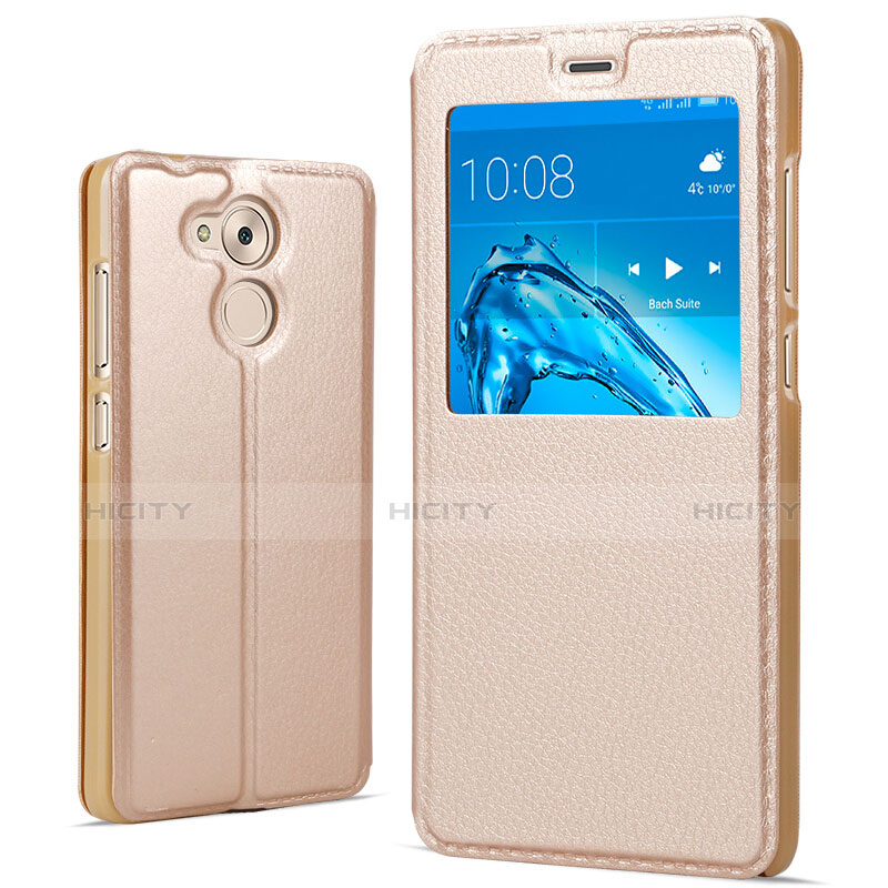 Schutzhülle Stand Tasche Leder für Huawei Honor 6C Pro Gold Plus