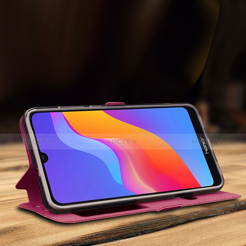 Schutzhülle Stand Tasche Leder für Huawei Honor 8A Pink