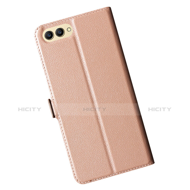 Schutzhülle Stand Tasche Leder für Huawei Honor V10 Rosegold