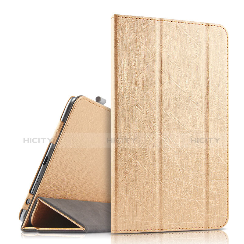 Schutzhülle Stand Tasche Leder für Huawei Honor WaterPlay 10.1 HDN-W09 Gold groß