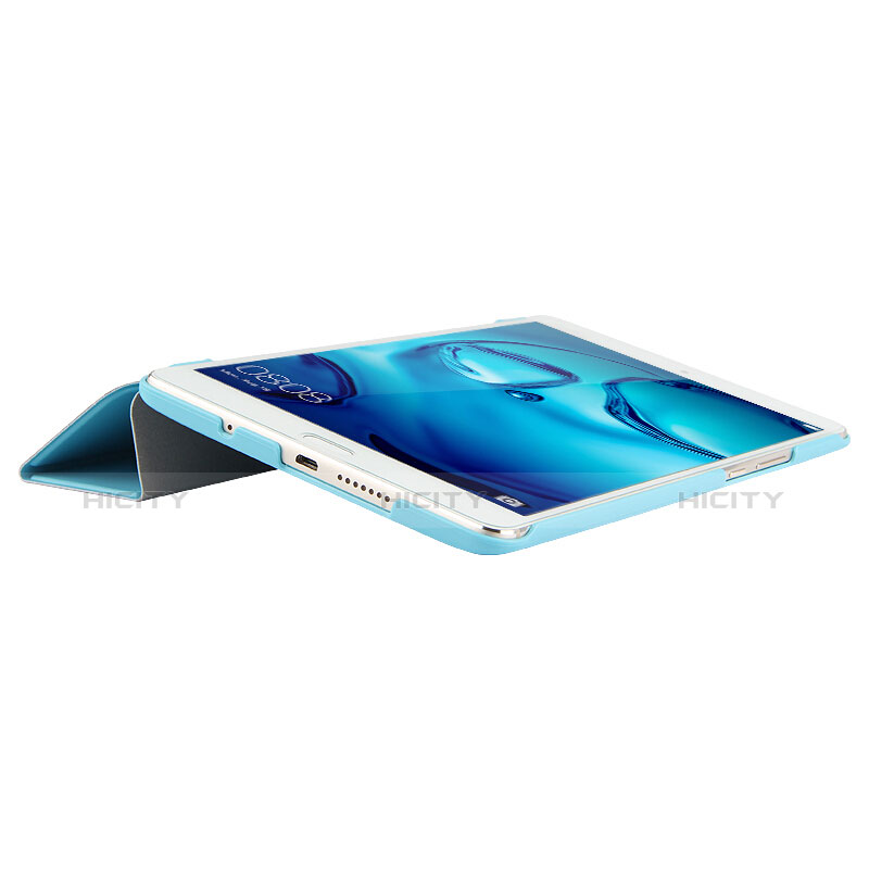 Schutzhülle Stand Tasche Leder für Huawei Mediapad M3 8.4 BTV-DL09 BTV-W09 Cyan