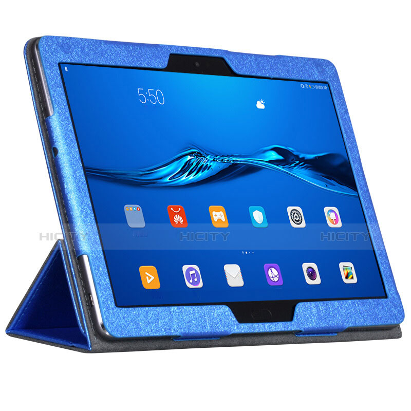 Schutzhülle Stand Tasche Leder für Huawei MediaPad M3 Lite Blau