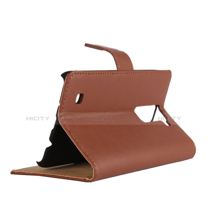 Schutzhülle Stand Tasche Leder für LG K7 Braun