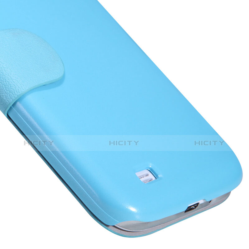 Schutzhülle Stand Tasche Leder für Samsung Galaxy S4 i9500 i9505 Blau