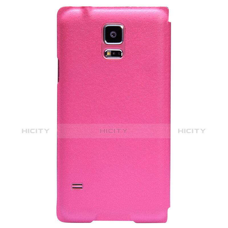 Schutzhülle Stand Tasche Leder für Samsung Galaxy S5 Duos Plus Pink groß