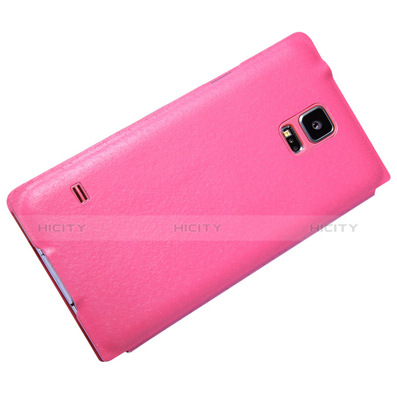 Schutzhülle Stand Tasche Leder für Samsung Galaxy S5 Duos Plus Pink groß