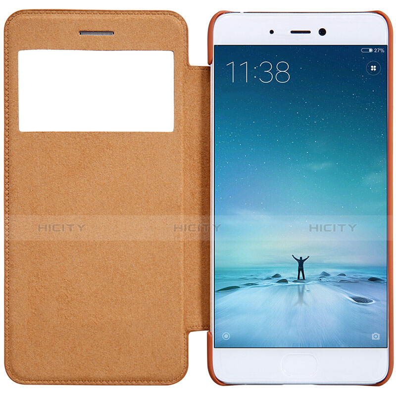 Schutzhülle Stand Tasche Leder für Xiaomi Mi 5S Braun groß