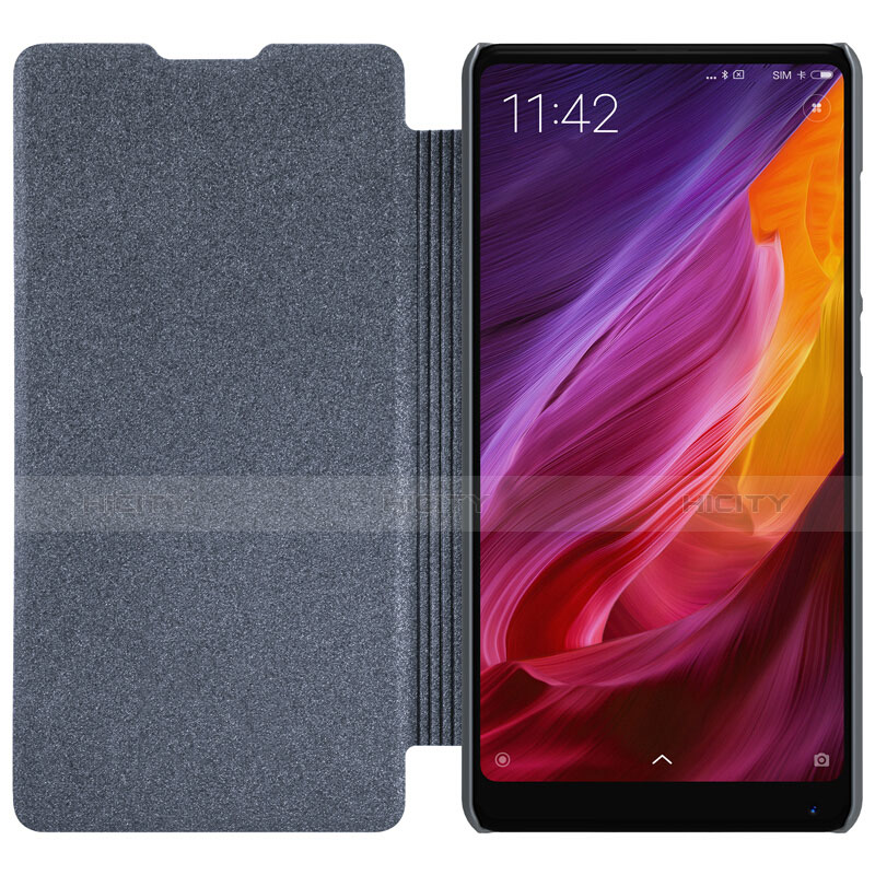 Schutzhülle Stand Tasche Leder für Xiaomi Mi Mix 2 Schwarz