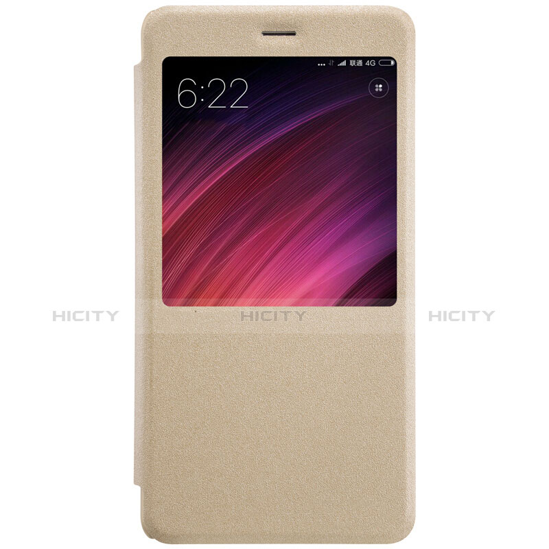 Schutzhülle Stand Tasche Leder für Xiaomi Redmi Note 4 Standard Edition Gold