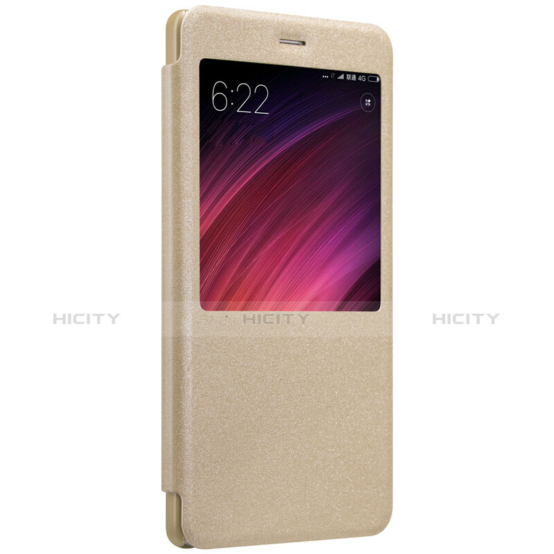 Schutzhülle Stand Tasche Leder für Xiaomi Redmi Note 4 Standard Edition Gold