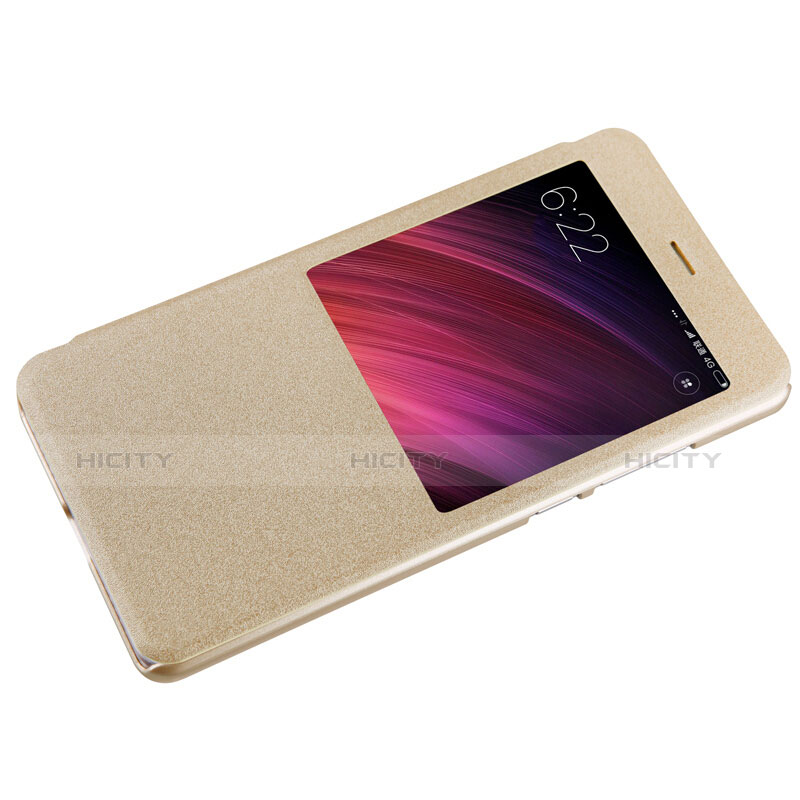 Schutzhülle Stand Tasche Leder für Xiaomi Redmi Note 4 Standard Edition Gold