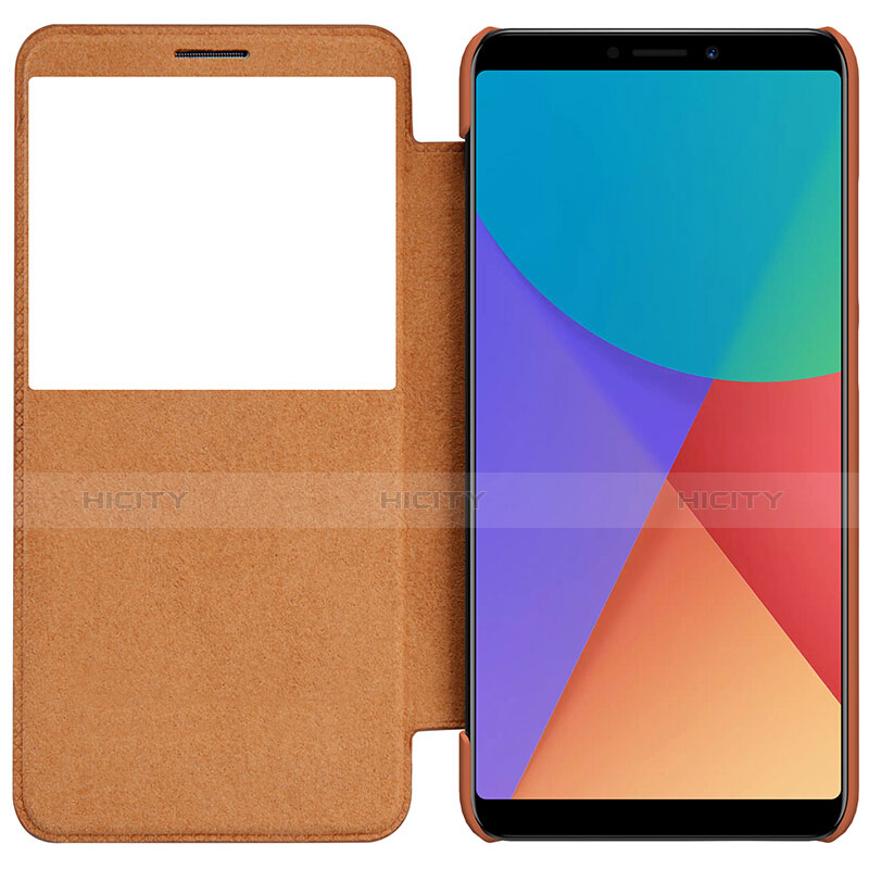 Schutzhülle Stand Tasche Leder für Xiaomi Redmi Note 5 Braun