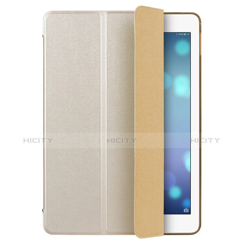 Schutzhülle Stand Tasche Leder L01 für Apple iPad Air Gold