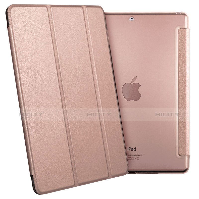 Schutzhülle Stand Tasche Leder L01 für Apple iPad Air Rosegold