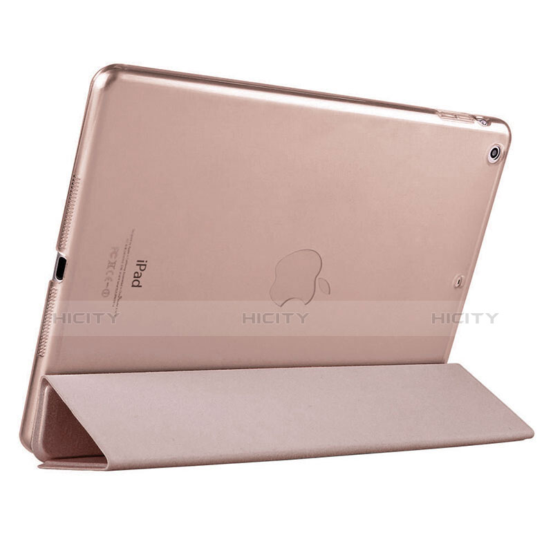 Schutzhülle Stand Tasche Leder L01 für Apple iPad Air Rosegold