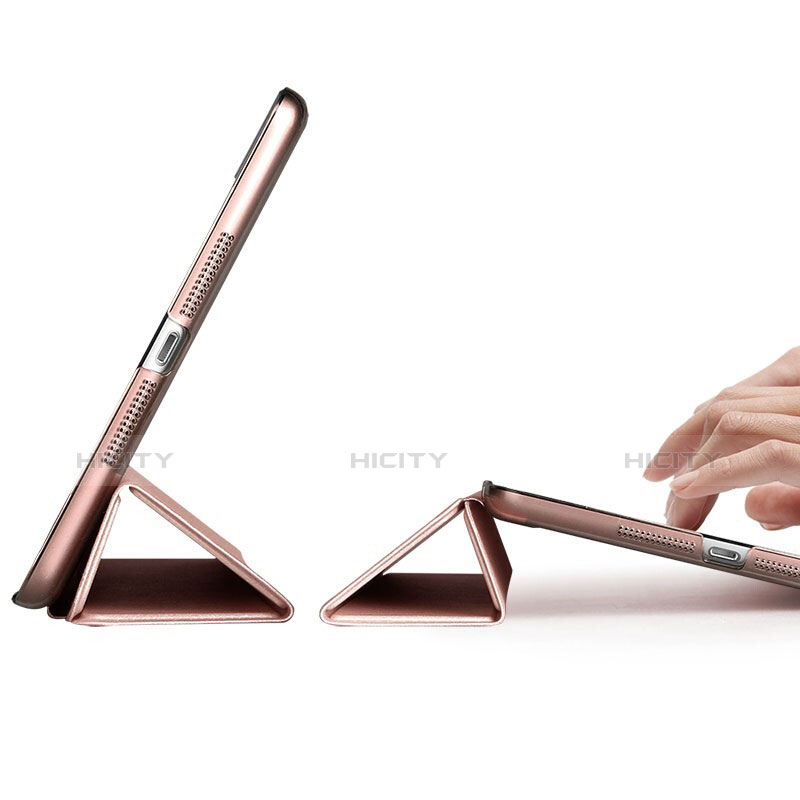 Schutzhülle Stand Tasche Leder L01 für Apple iPad Air Rosegold