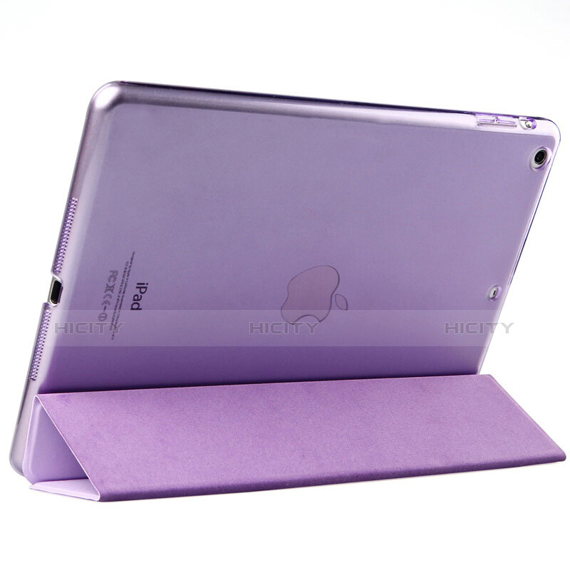 Schutzhülle Stand Tasche Leder L01 für Apple iPad Air Violett